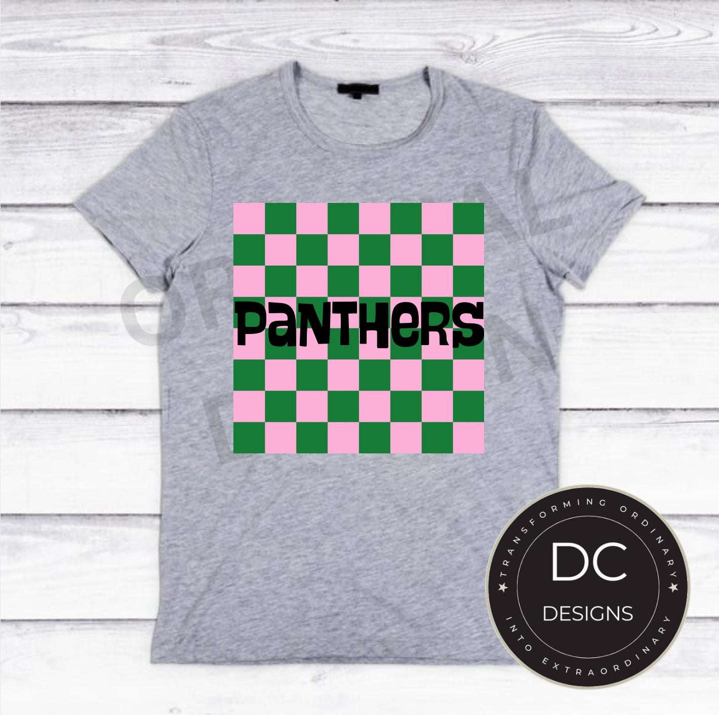 Panther checkered Tee Gildan Softstyle