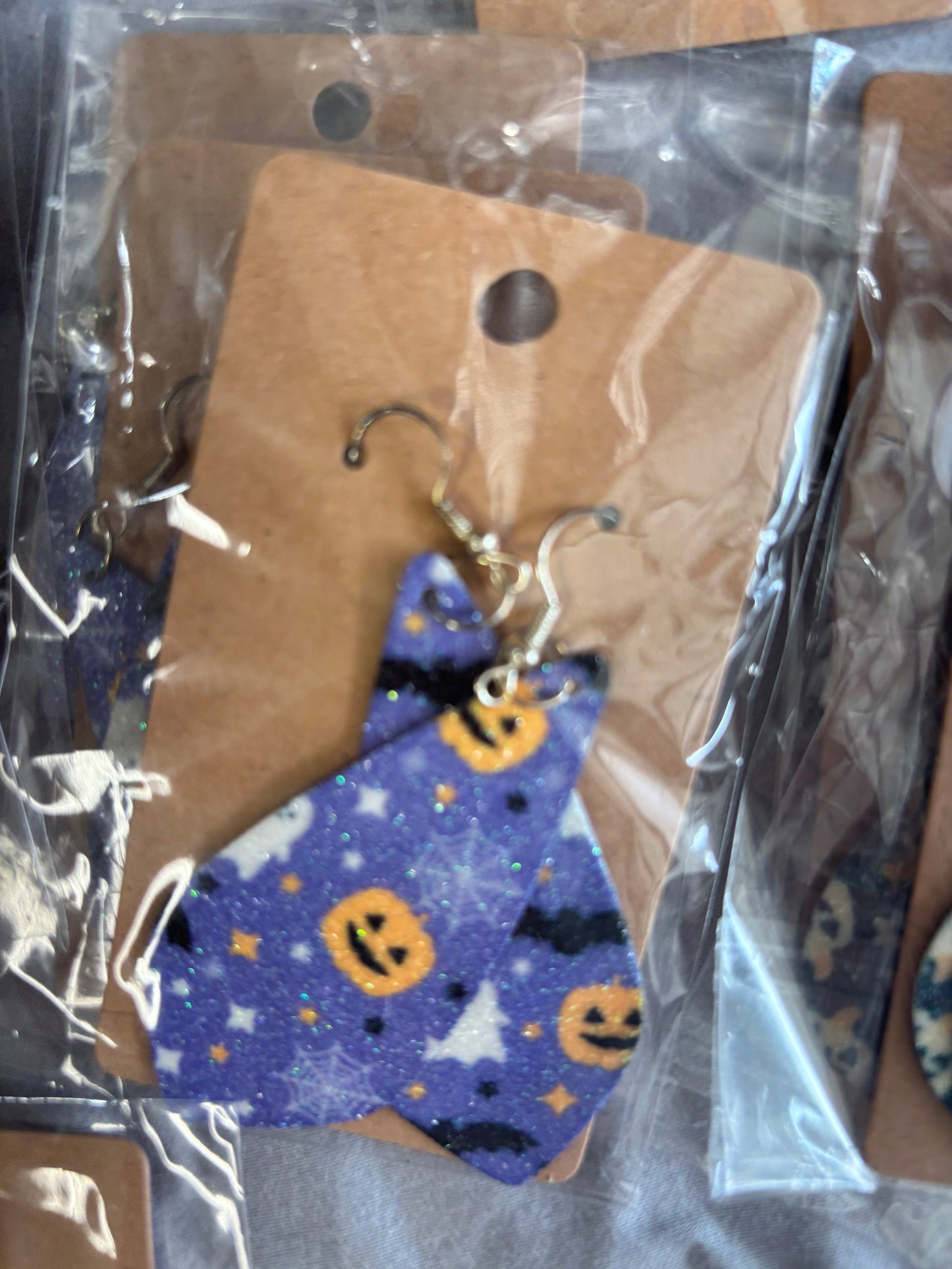 Purple Halloween Earrings