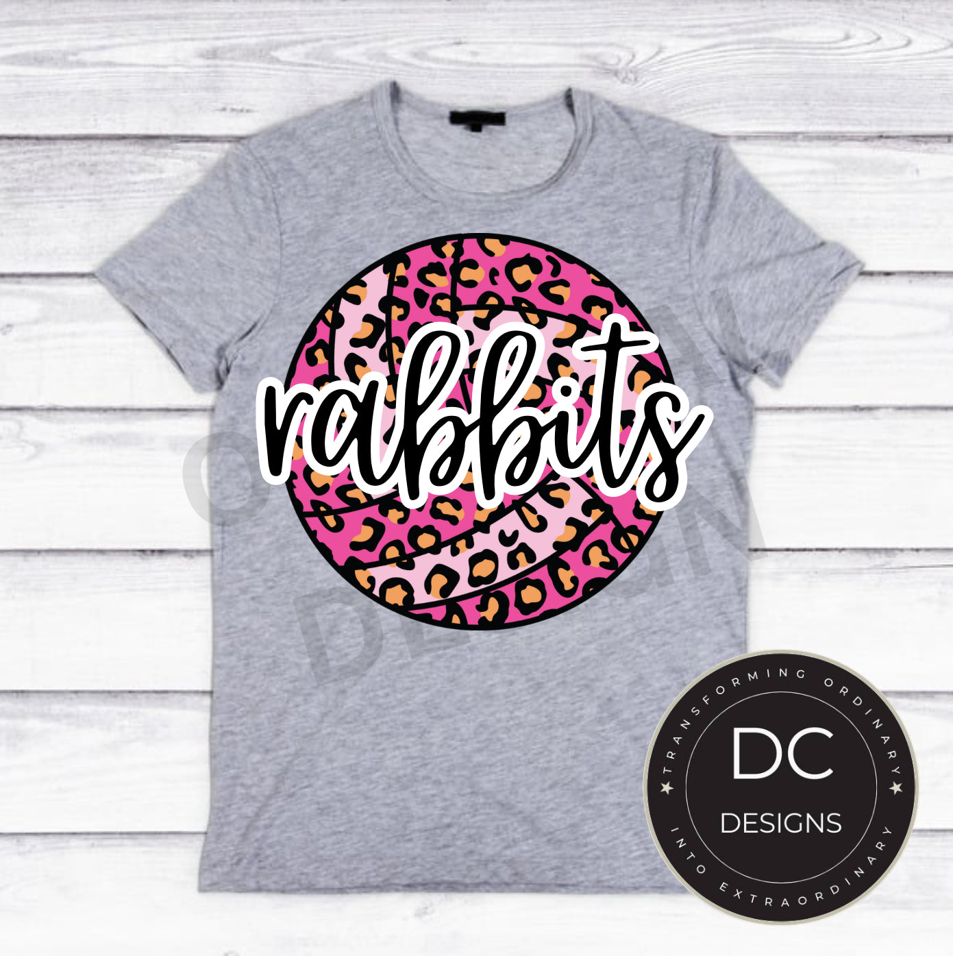 Rabbits Cheetah Volleyball Tee Gildan Softstyle