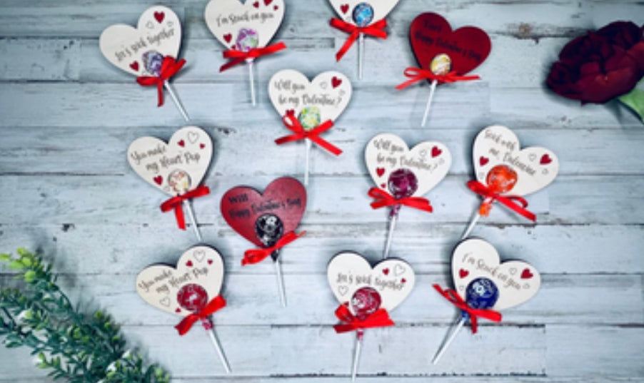 Set of 20 Student Party Valentines (Bubbles & Suckers) SEE DESCRIPTION