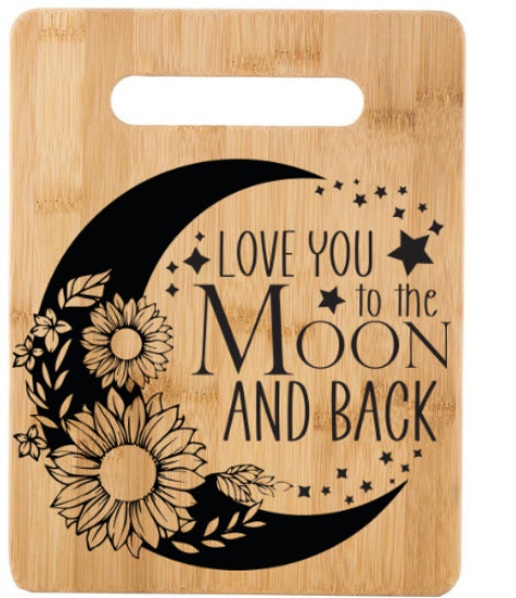 Moon & Back Cutting Board
