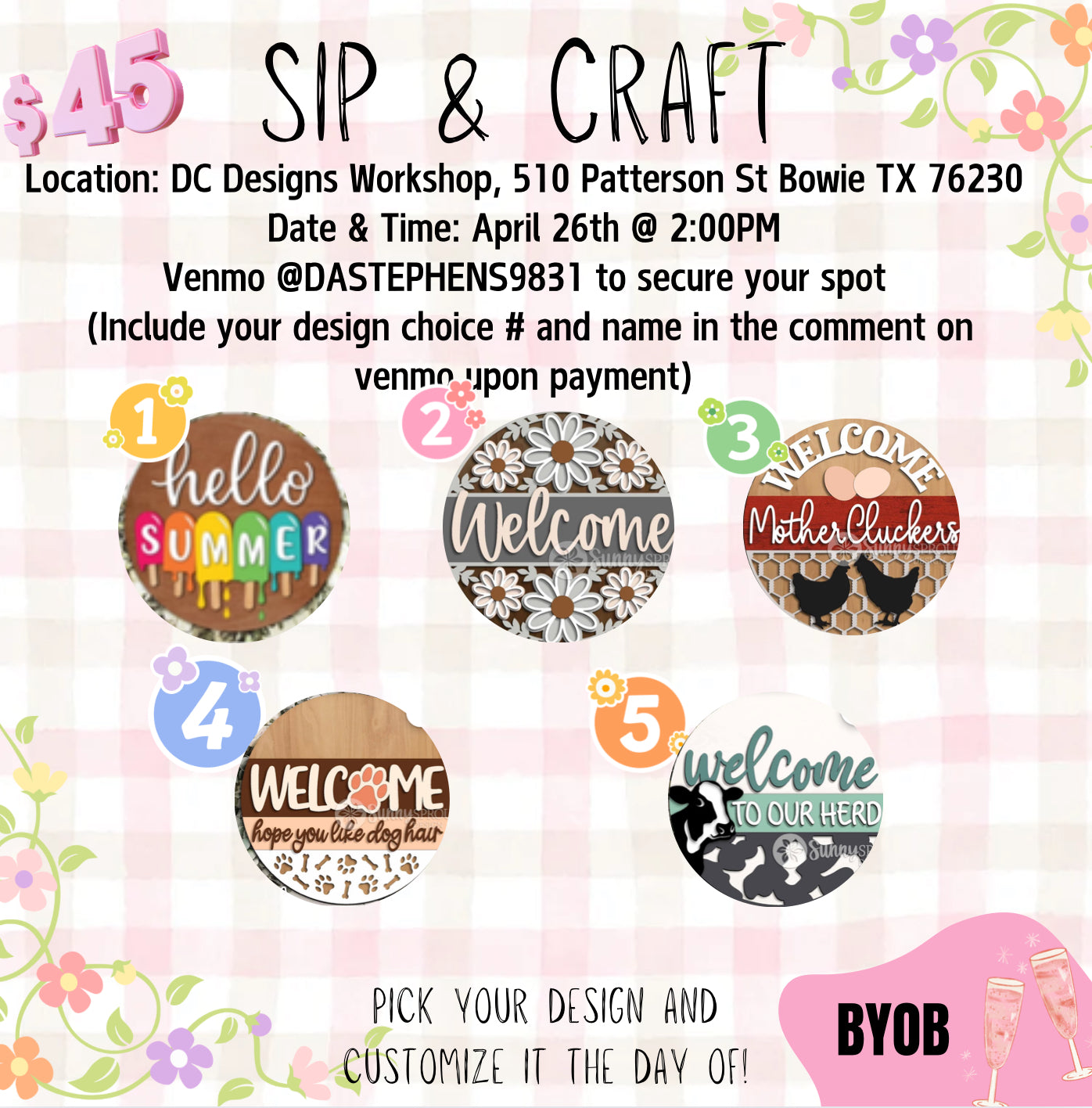 SIP & CRAFT April 26th