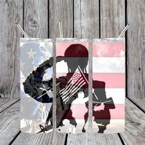 Soldier Silhouette Tumbler