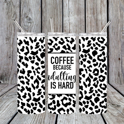 Coffee and Cheetah Print Tumbler