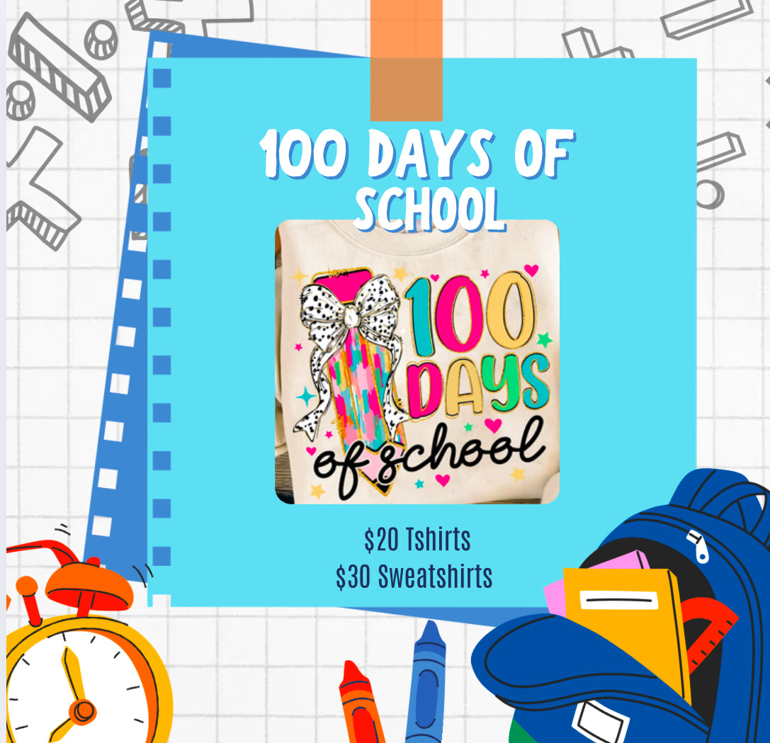 100 Days of School Pencil Bow Sweatshirt