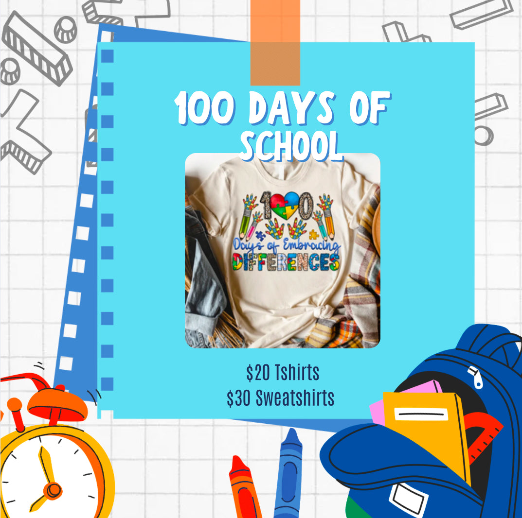 100 Days of Embracing Differences School Sweatshirt