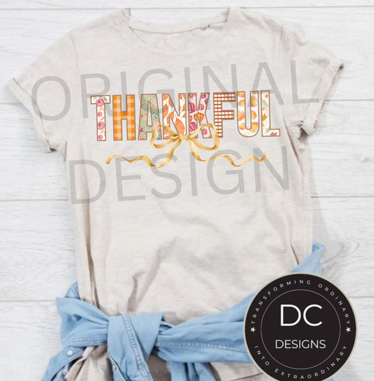 Thankful with Bow Tee