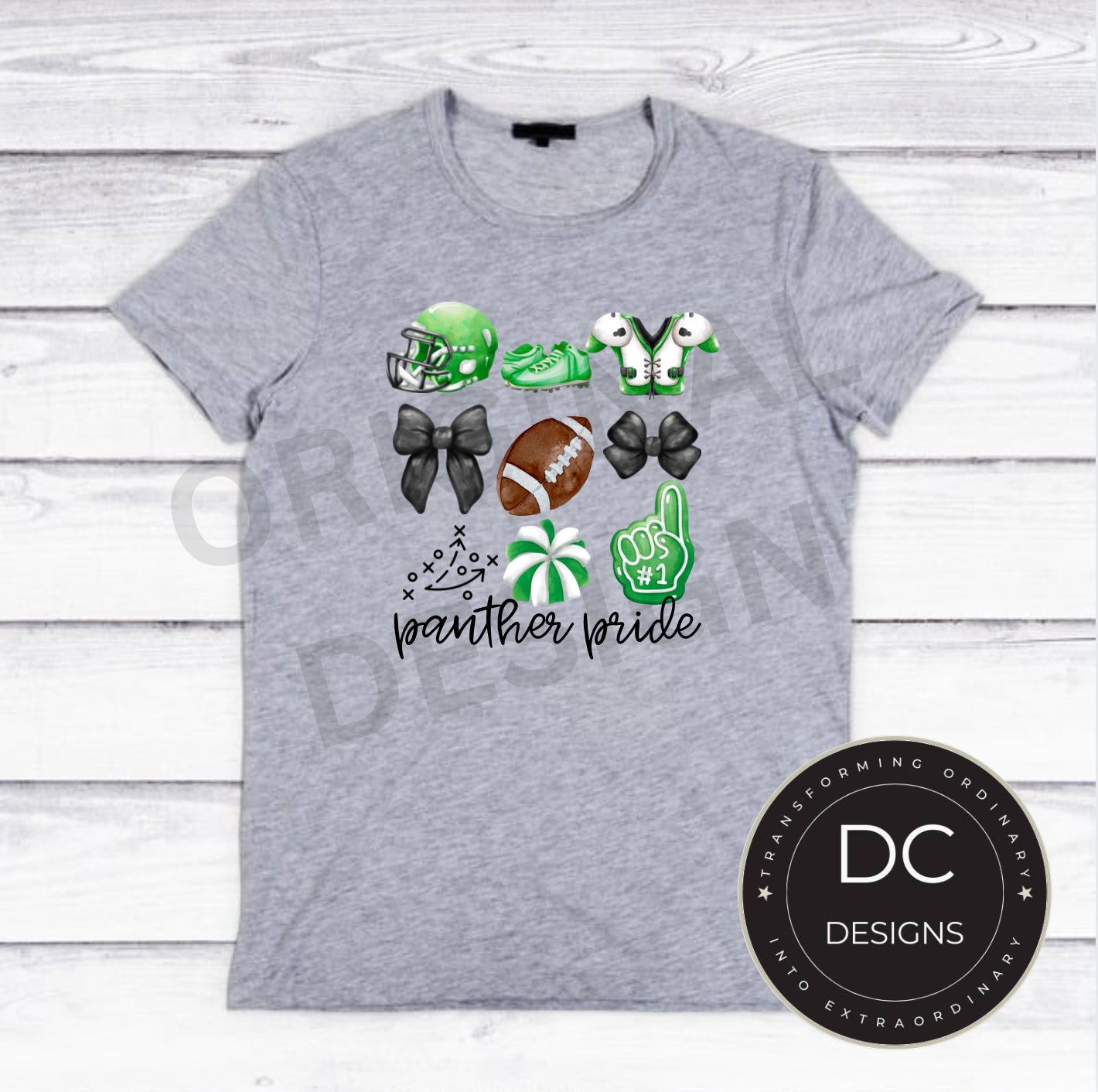 Panther Pride Bow Tee Gildan Softstyle