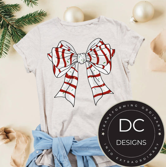 Snack Cake Christmas Bow