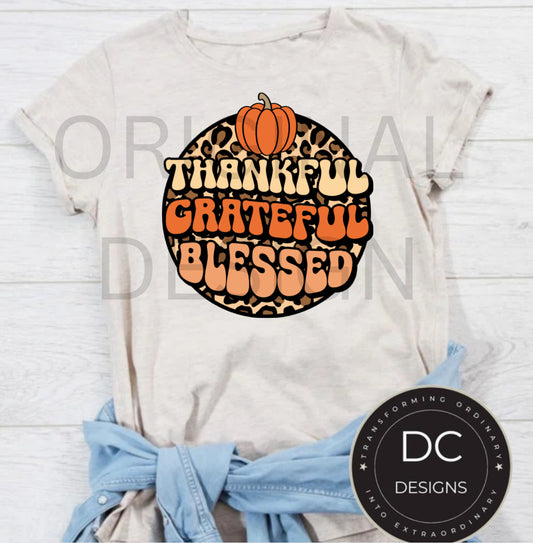 Thankful Grateful Blessed Tee