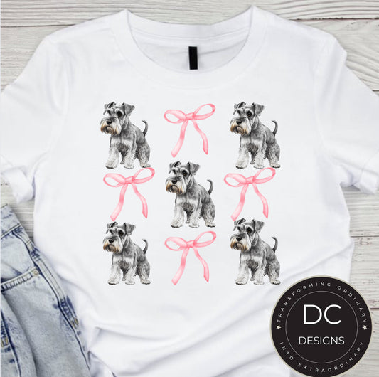 Schnauzer Bow Tee