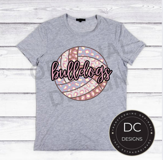 Cheetah Vball Tee Gildan Softstyle