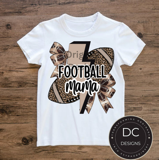 Football Mama Bow Tee