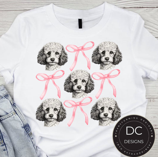 Poodle Dog Bow Tee