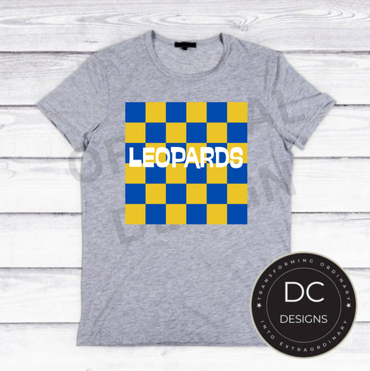 Leopards Checkered Tee Gildan Softstyle