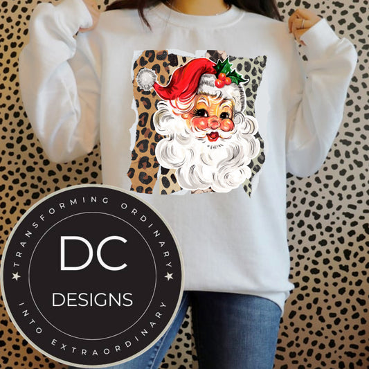 Vintage Cheetah Santa