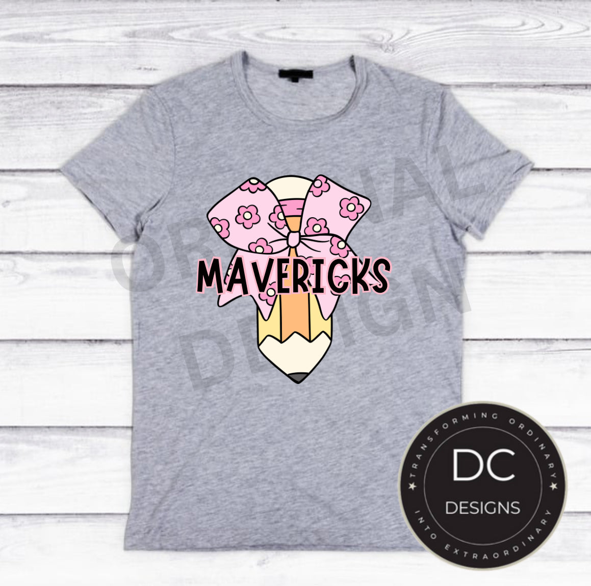 Mavericks Pencil Tee Gildan Softstyle