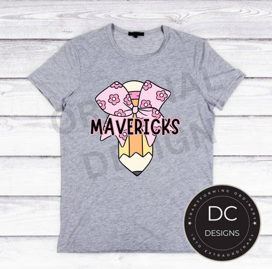 Mavericks Pencil Tee Gildan Softstyle