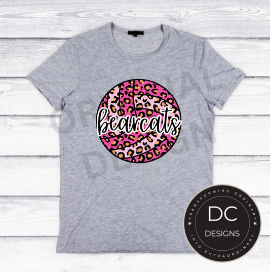 Bearcats Cheetah Vball Tee Gildan Softstyle