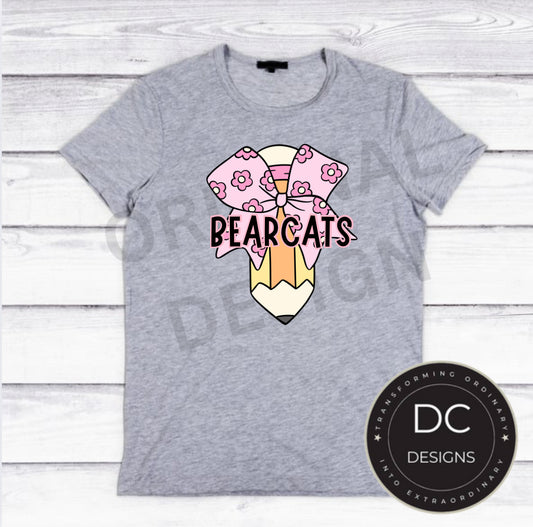 Bearcats Pencil Tee Gildan Softstyle