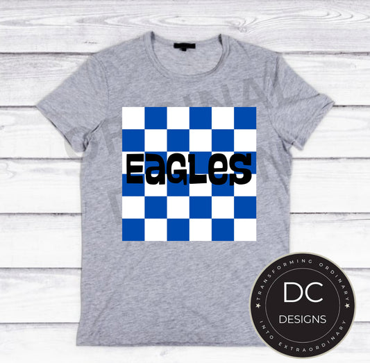 Checkered Eagles Tee Gildan Softstyle