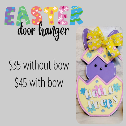 Easter Door Hanger With Bow