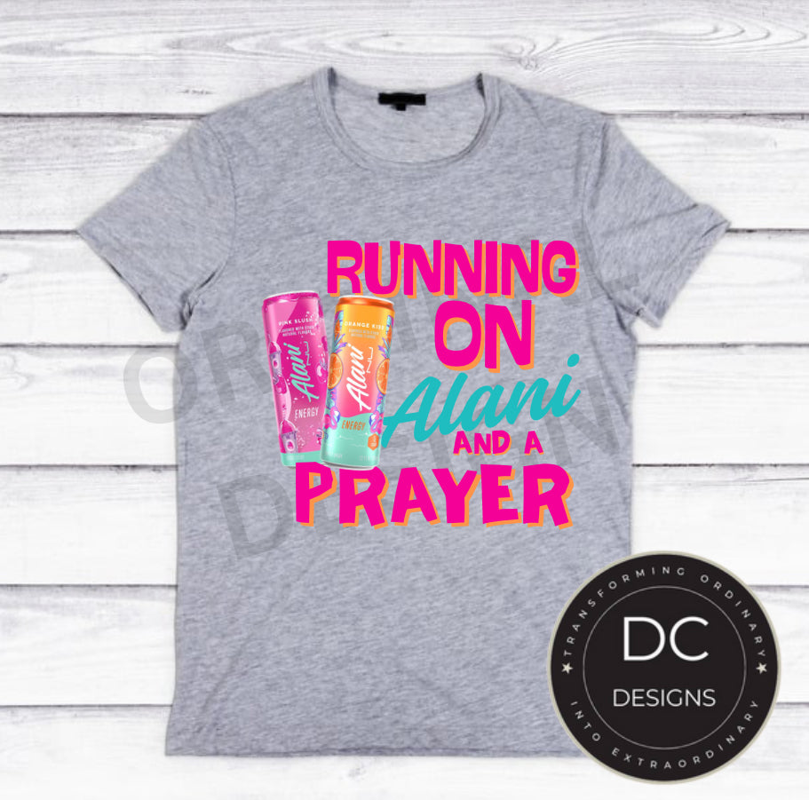 Running on an Alani Inspired Can Tee