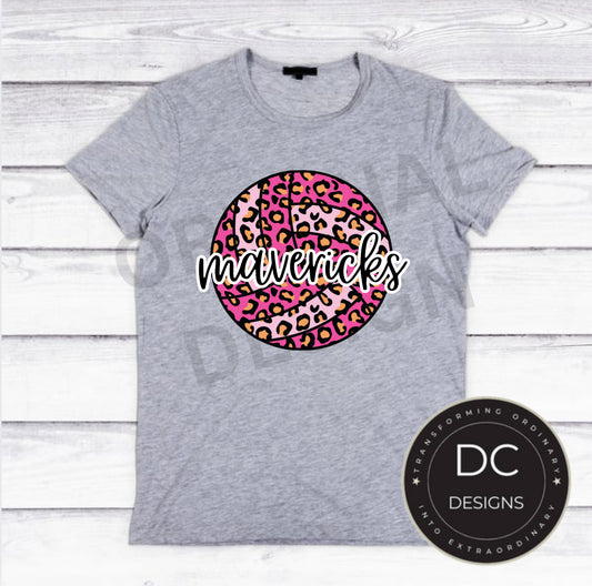 Cheetah Vball Tee Gildan Softstyle
