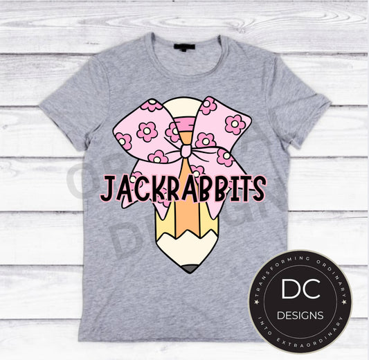 Jackrabbits Pencil Bow Gildan Softstyle