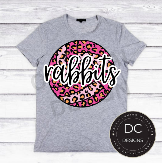 Rabbits Cheetah Volleyball Tee Gildan Softstyle