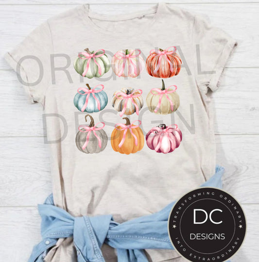 Vintage Bows Pumpkin Tee