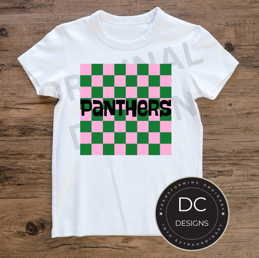 Panther checkered Tee Gildan Softstyle