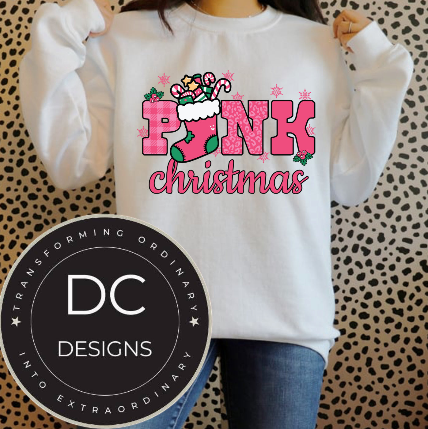 Pink Christmas Stocking