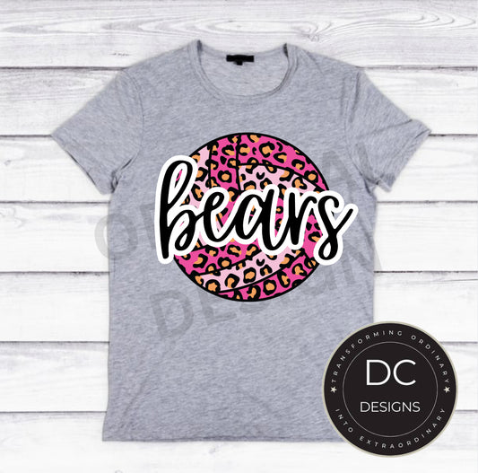 Bears Cheetah Volleyball Tee Gildan Softstyle