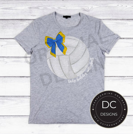 Bow Vball Tee Gildan Softstyle