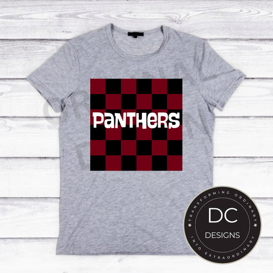 Checkered Panther Tee Gildan Softstyle