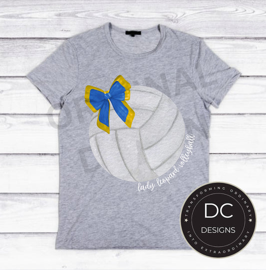 Bow Vball Tee Gildan Softstyle