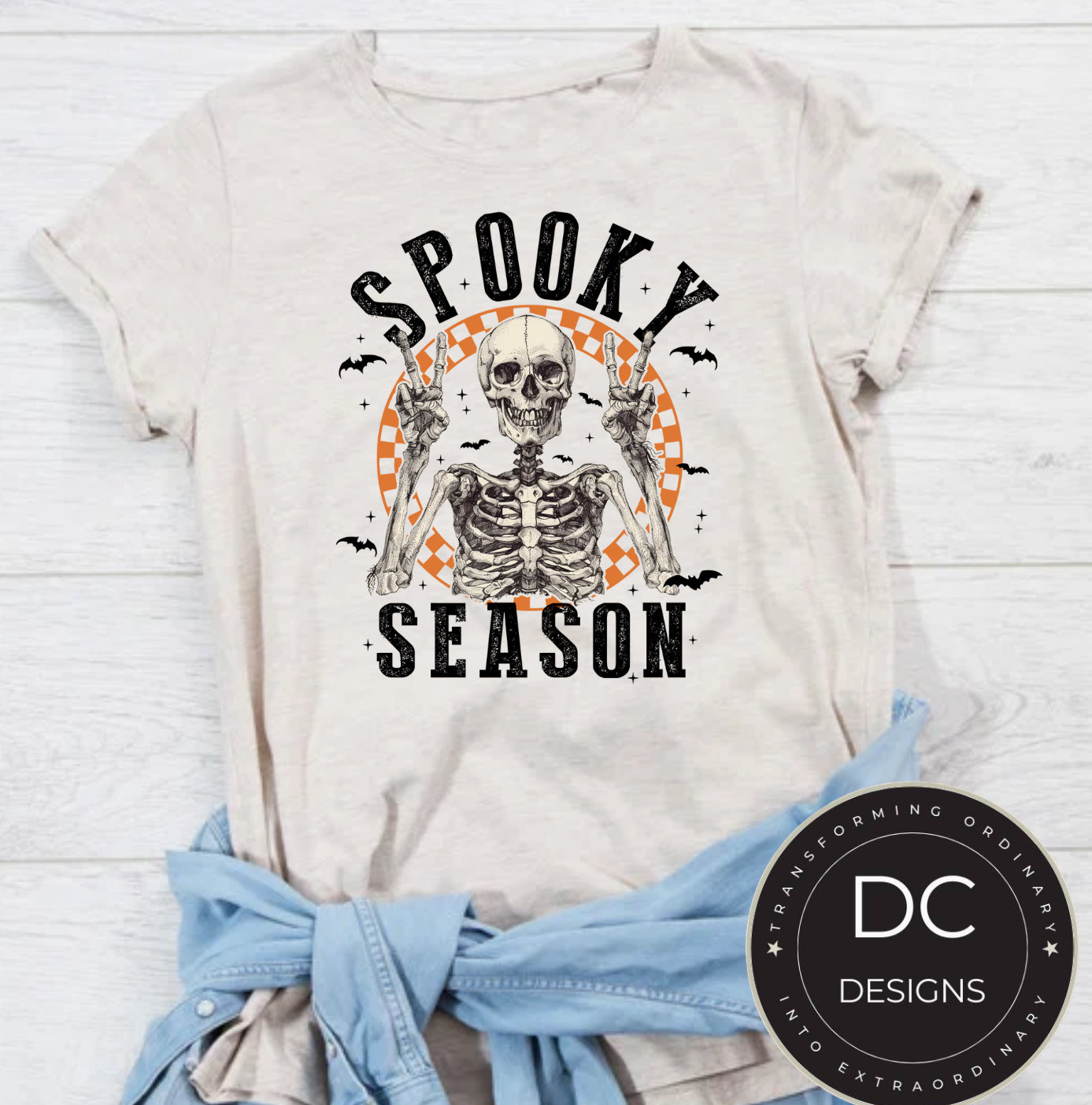 Spooky Season Skeleton Halloween Tee
