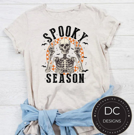 Spooky Season Skeleton Halloween Tee