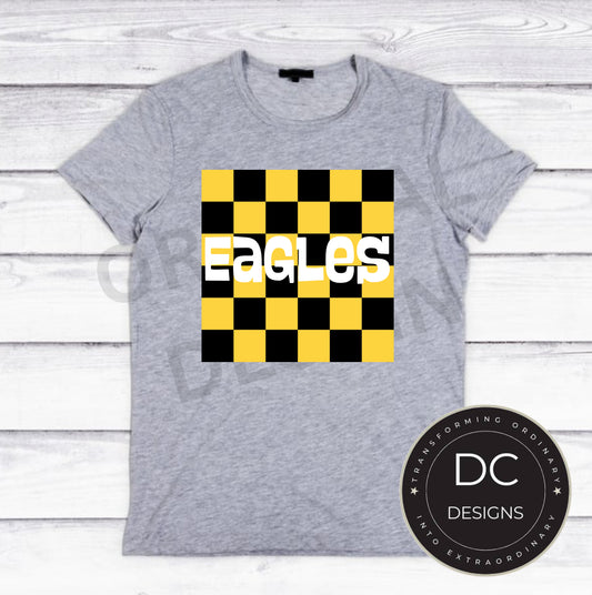 Checkered Eagle Tee Gildan Softstyle