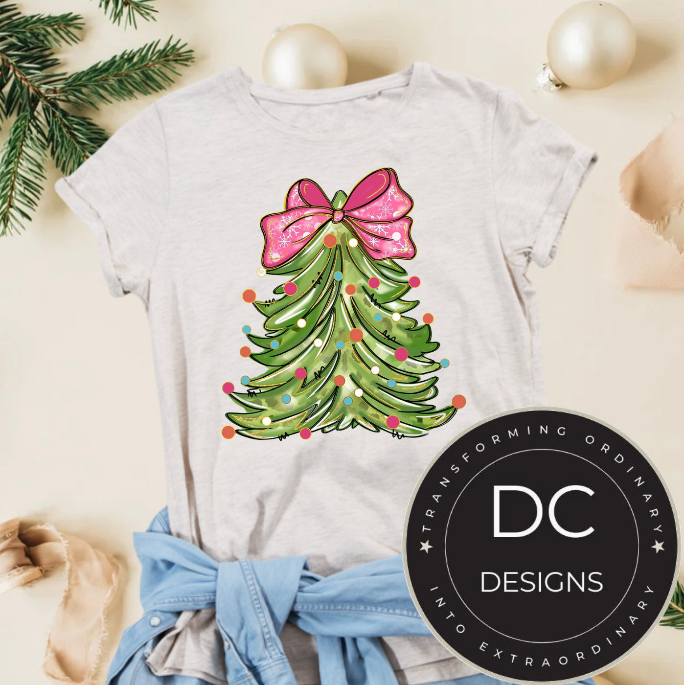 Pink Bow Christmas Tree