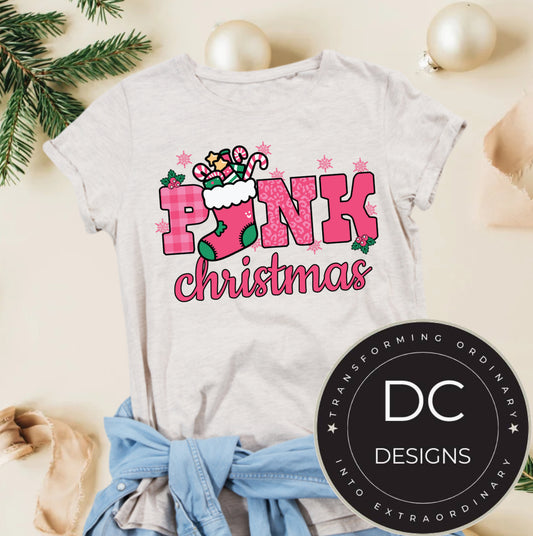 Pink Christmas Stocking