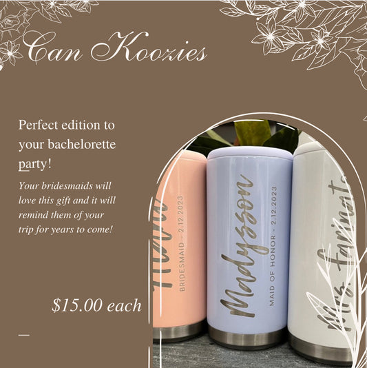 White Slim Can Koozies