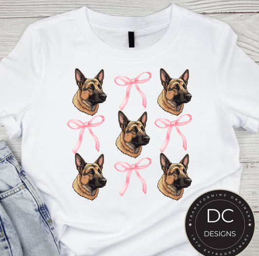German Shepard Bow Tee
