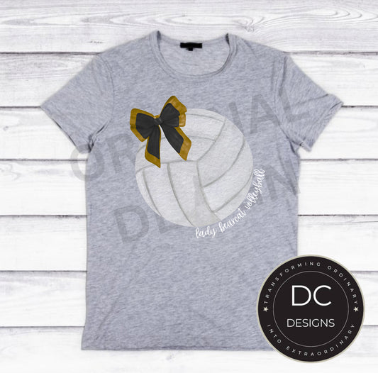 Bow Vball Tee Gildan Softstyle