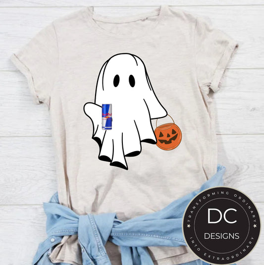 Red Bull Ghost Halloween Tee