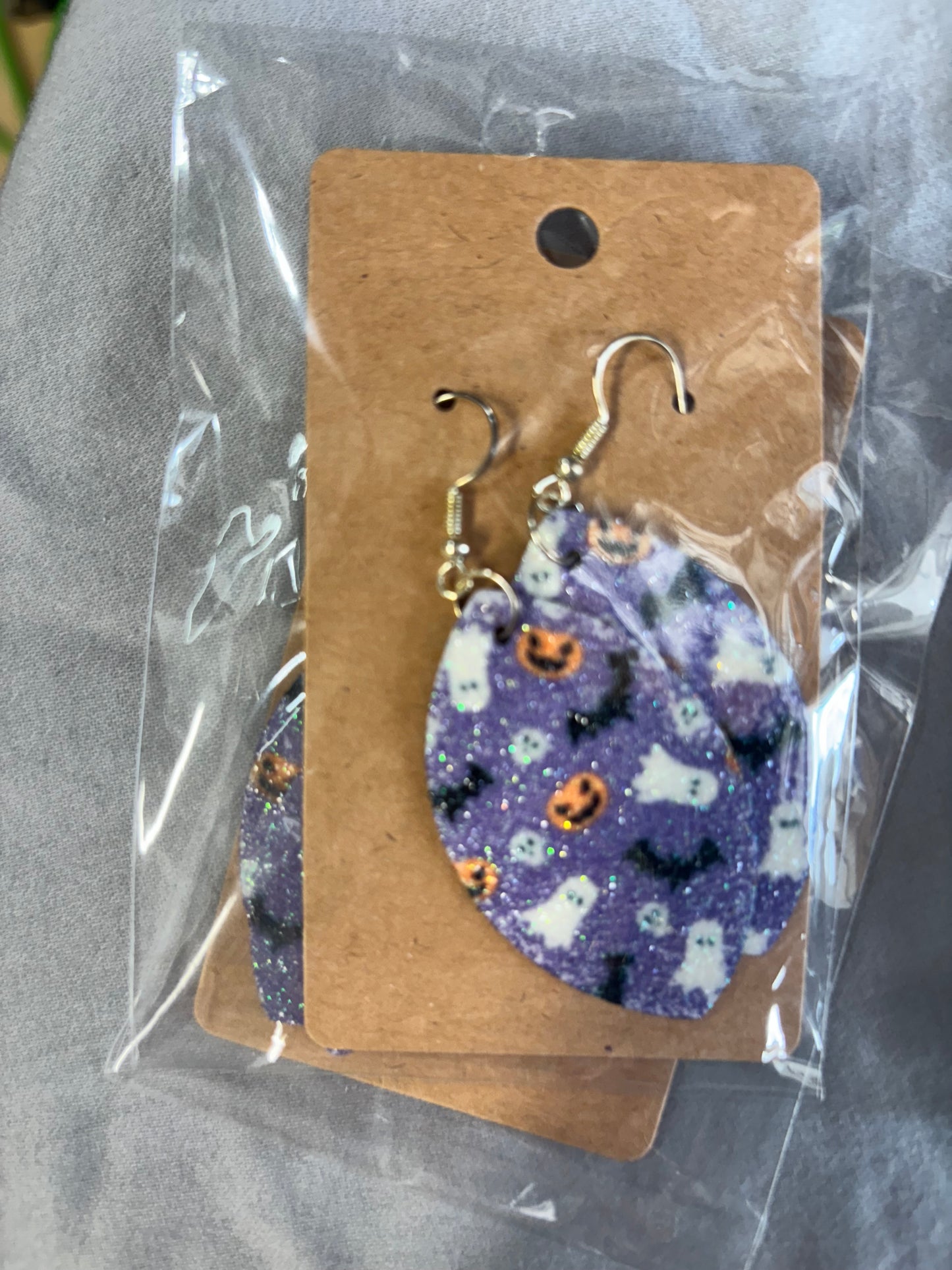 Purple Halloween Earrings