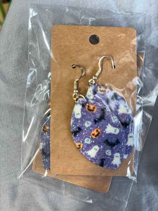 Purple Halloween Earrings