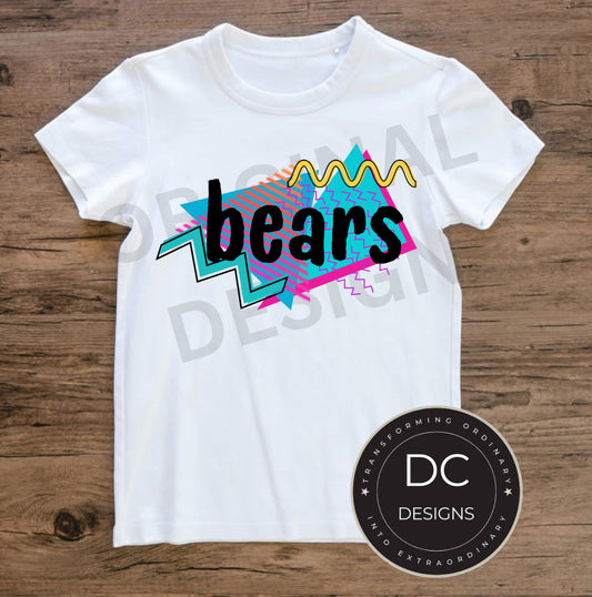 Bears Retro Spirit Tee Gildan Softstyle