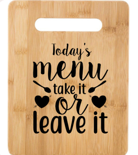 Today’s Menu Cutting Board